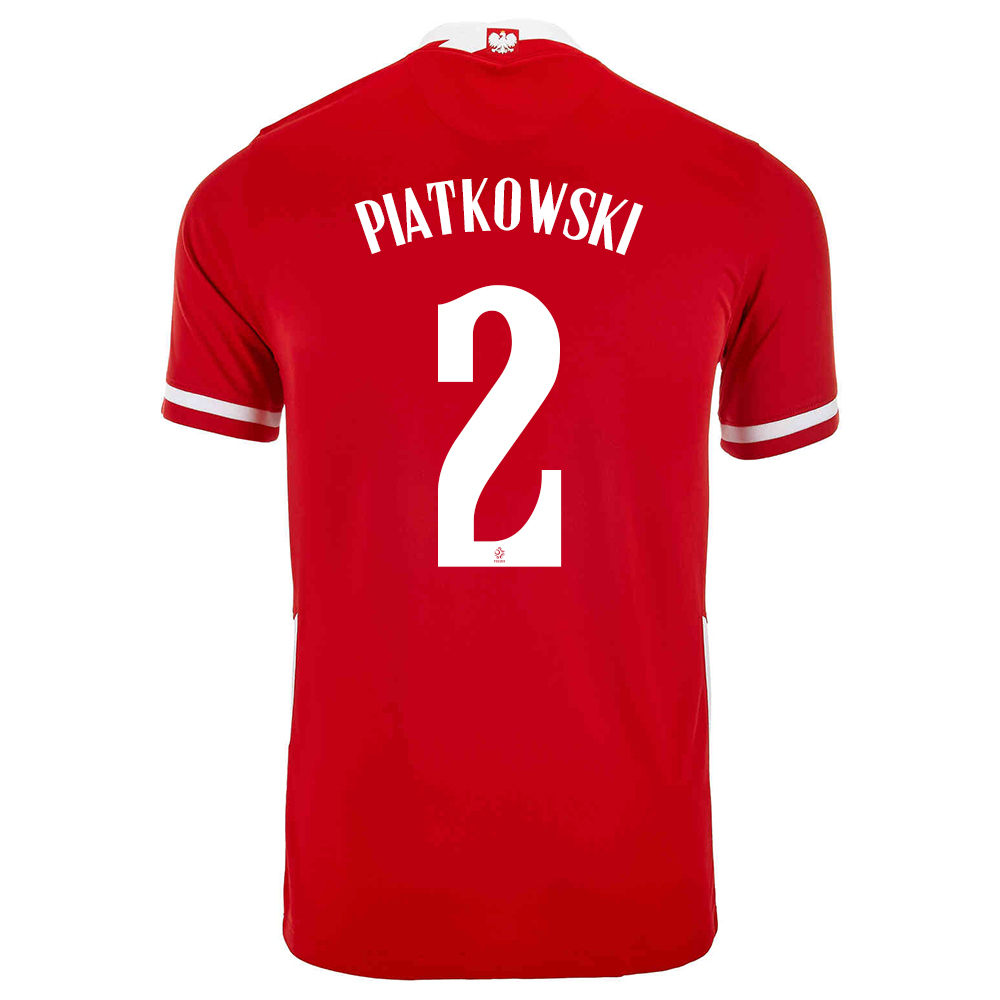 Mujer Selección De Fútbol De Polonia Camiseta Kamil Piatkowski #2 1ª Equipación Rojo 2021 Chile