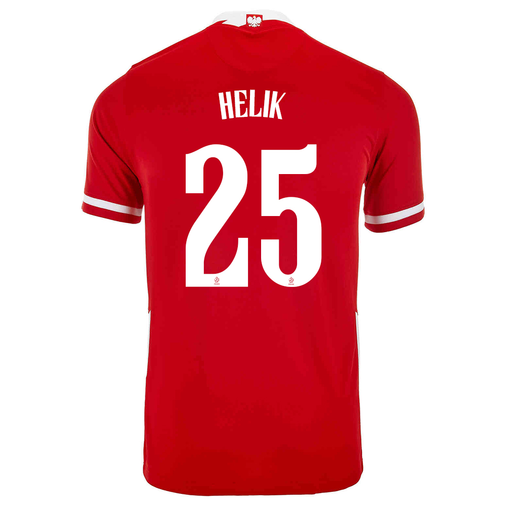 Hombre Selección De Fútbol De Polonia Camiseta Michal Helik #25 1ª Equipación Rojo 2021 Chile