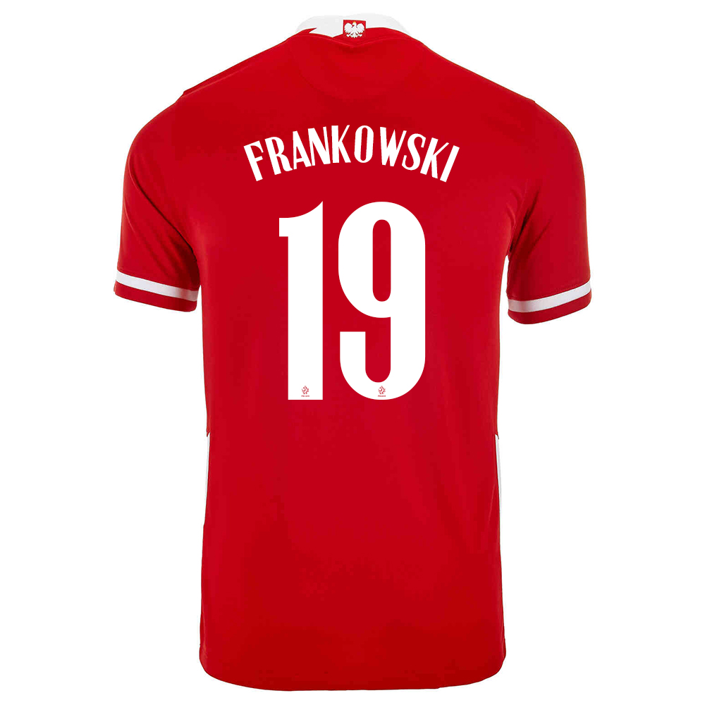 Hombre Selección De Fútbol De Polonia Camiseta Przemyslaw Frankowski #19 1ª Equipación Rojo 2021 Chile