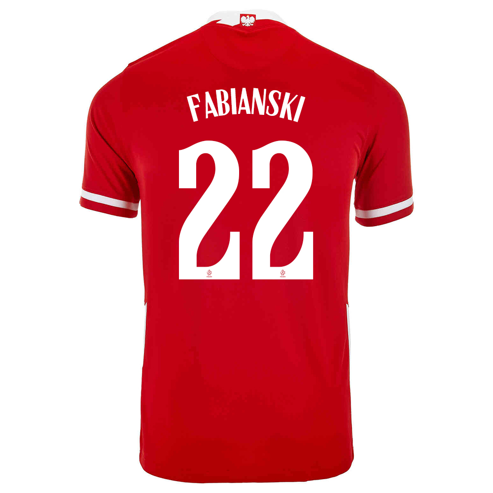 Hombre Selección De Fútbol De Polonia Camiseta Lukasz Fabianski #22 1ª Equipación Rojo 2021 Chile