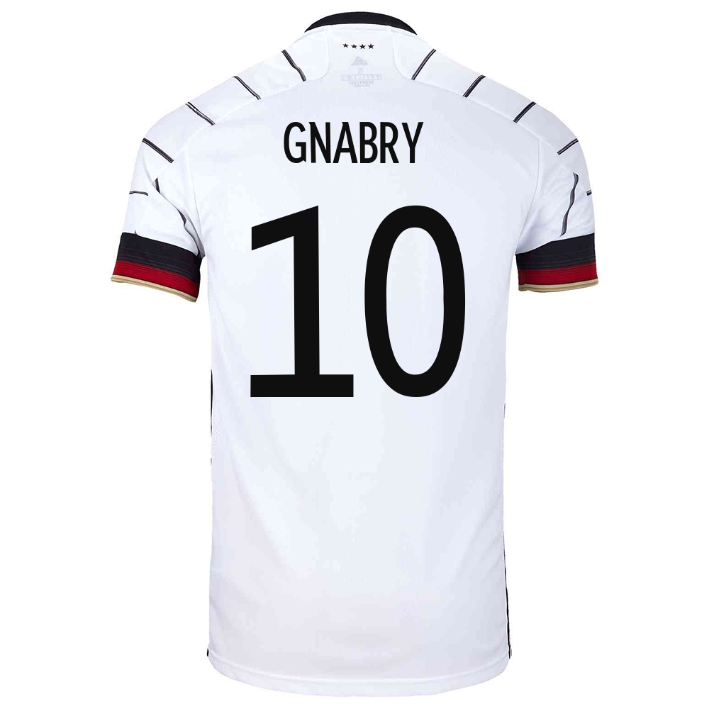 Hombre Selección De Fútbol De Alemania Camiseta Serge Gnabry #10 1ª Equipación Blanco 2021 Chile
