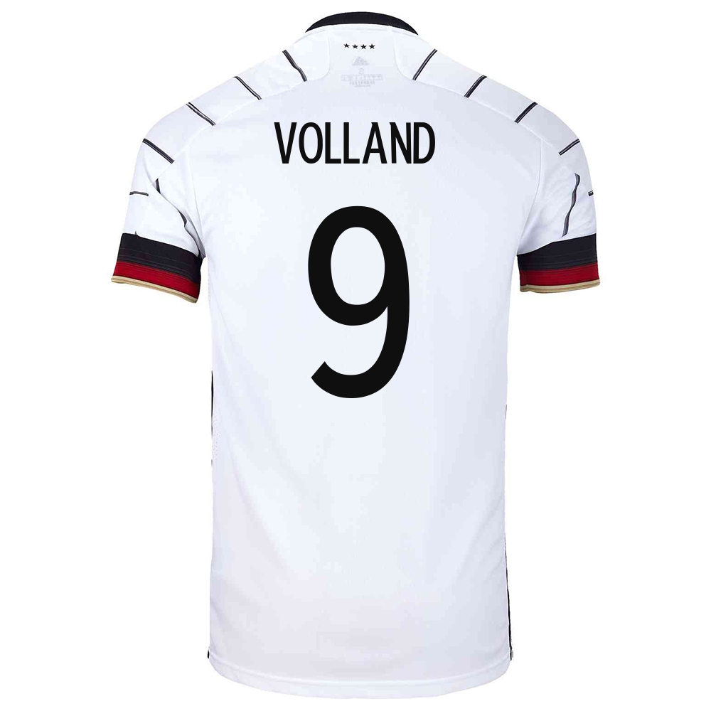Niño Selección De Fútbol De Alemania Camiseta Kevin Volland #9 1ª Equipación Blanco 2021 Chile