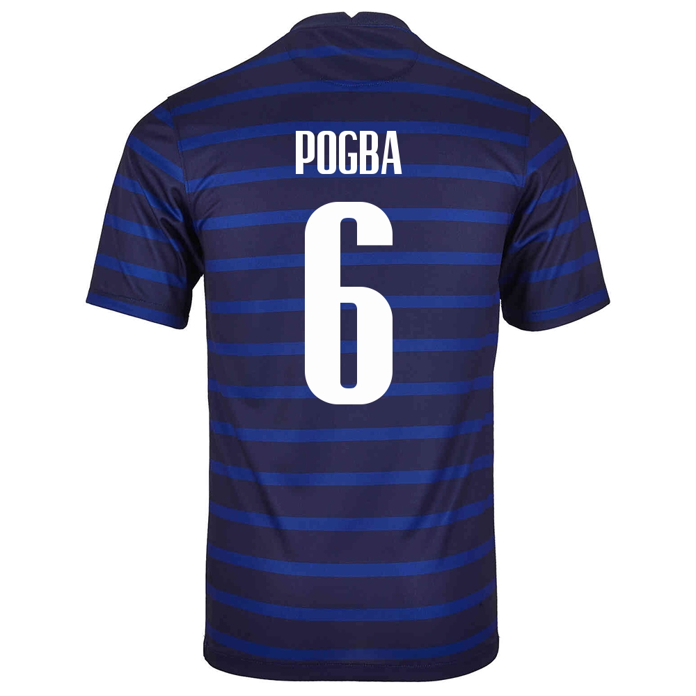 Hombre Selección De Fútbol De Francia Camiseta Paul Pogba #6 1ª Equipación Azul Oscuro 2021 Chile
