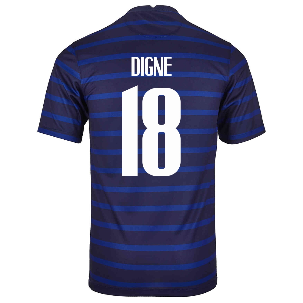 Hombre Selección De Fútbol De Francia Camiseta Lucas Digne #18 1ª Equipación Azul Oscuro 2021 Chile