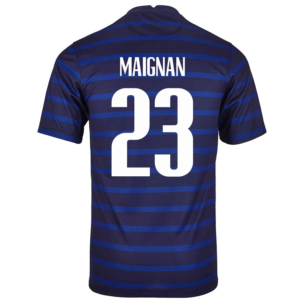 Mujer Selección De Fútbol De Francia Camiseta Mike Maignan #23 1ª Equipación Azul Oscuro 2021 Chile
