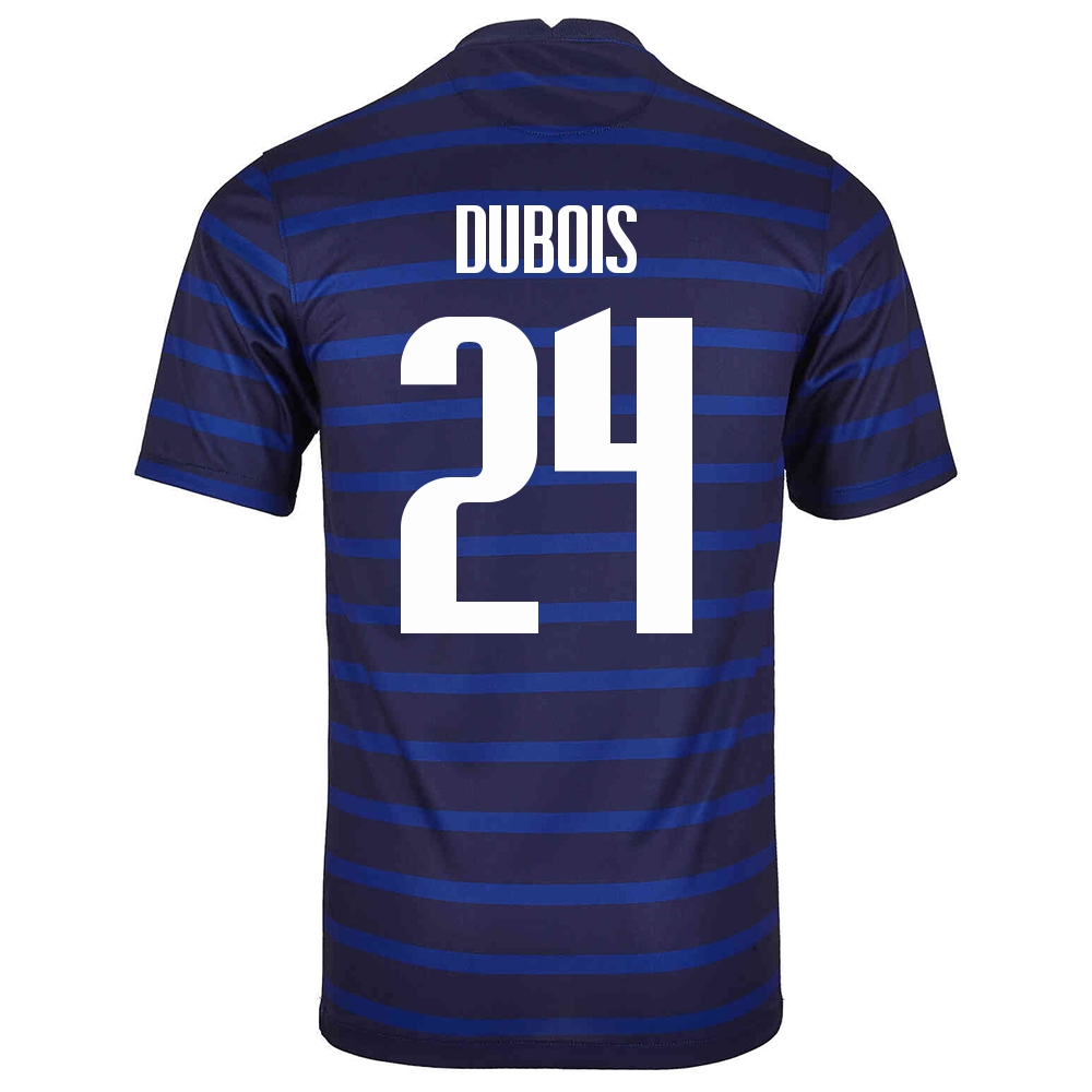 Mujer Selección De Fútbol De Francia Camiseta Leo Dubois #24 1ª Equipación Azul Oscuro 2021 Chile
