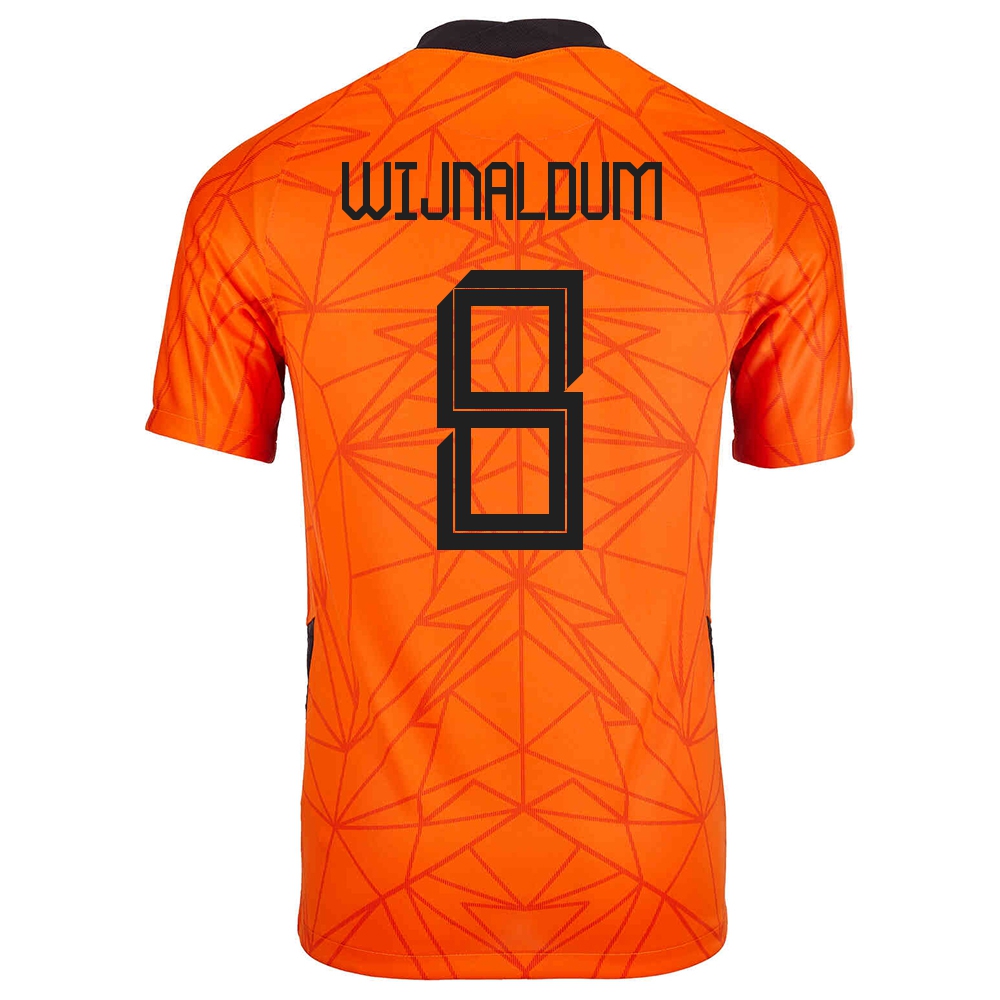 Hombre Selección De Fútbol De Los Países Bajos Camiseta Georginio Wijnaldum #8 1ª Equipación Naranja 2021 Chile