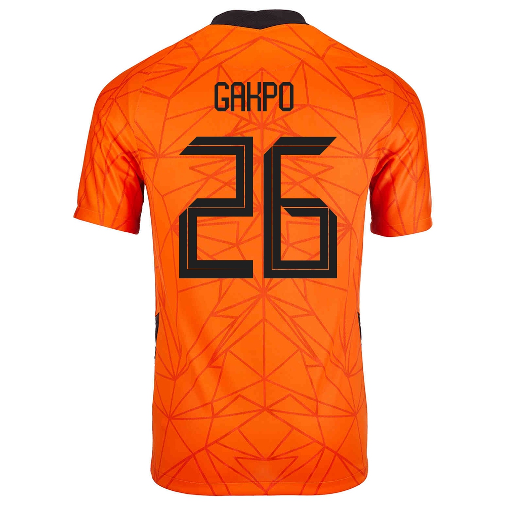 Hombre Selección De Fútbol De Los Países Bajos Camiseta Cody Gakpo #26 1ª Equipación Naranja 2021 Chile