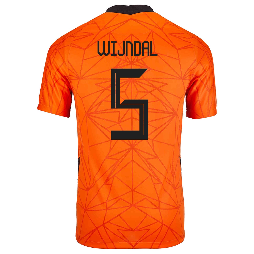 Hombre Selección De Fútbol De Los Países Bajos Camiseta Owen Wijndal #5 1ª Equipación Naranja 2021 Chile