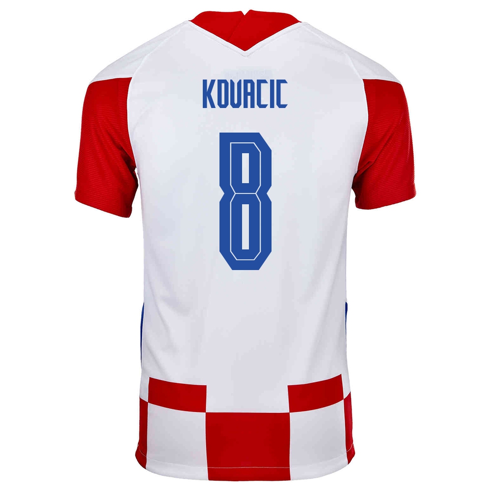 Mujer Selección De Fútbol De Croacia Camiseta Mateo Kovacic #8 1ª Equipación Rojo Blanco 2021 Chile