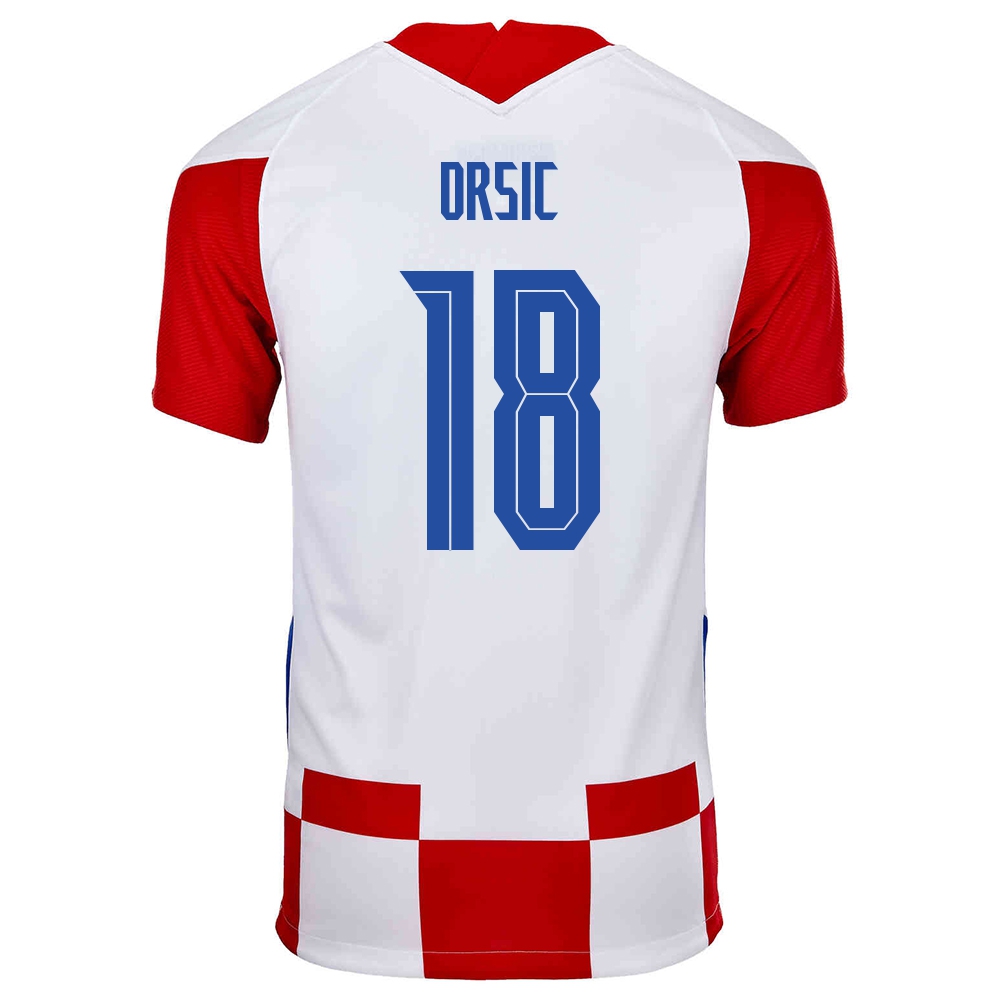 Kandiny - Niño Selección de fútbol de Croacia Mislav Orsic #18 1ª Equipación Rojo blanco 2021 Chile