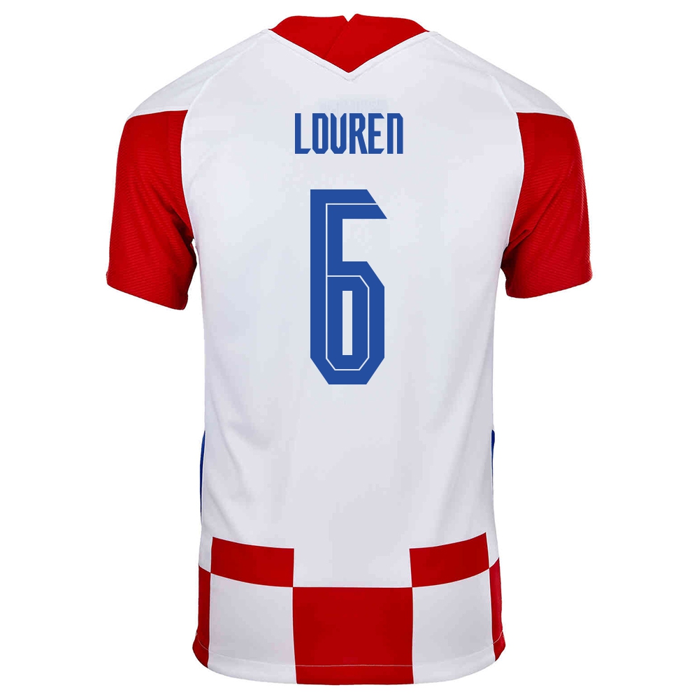 Hombre Selección De Fútbol De Croacia Camiseta Dejan Lovren #6 1ª Equipación Rojo Blanco 2021 Chile