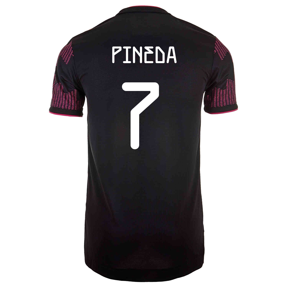 Hombre Selección De Fútbol De México Camiseta Orbelin Pineda #7 1ª Equipación Rosa Roja 2021 Chile