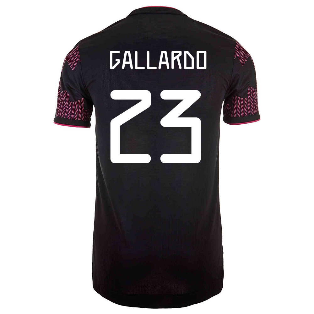 Mujer Selección De Fútbol De México Camiseta Jesus Gallardo #23 1ª Equipación Rosa Roja 2021 Chile