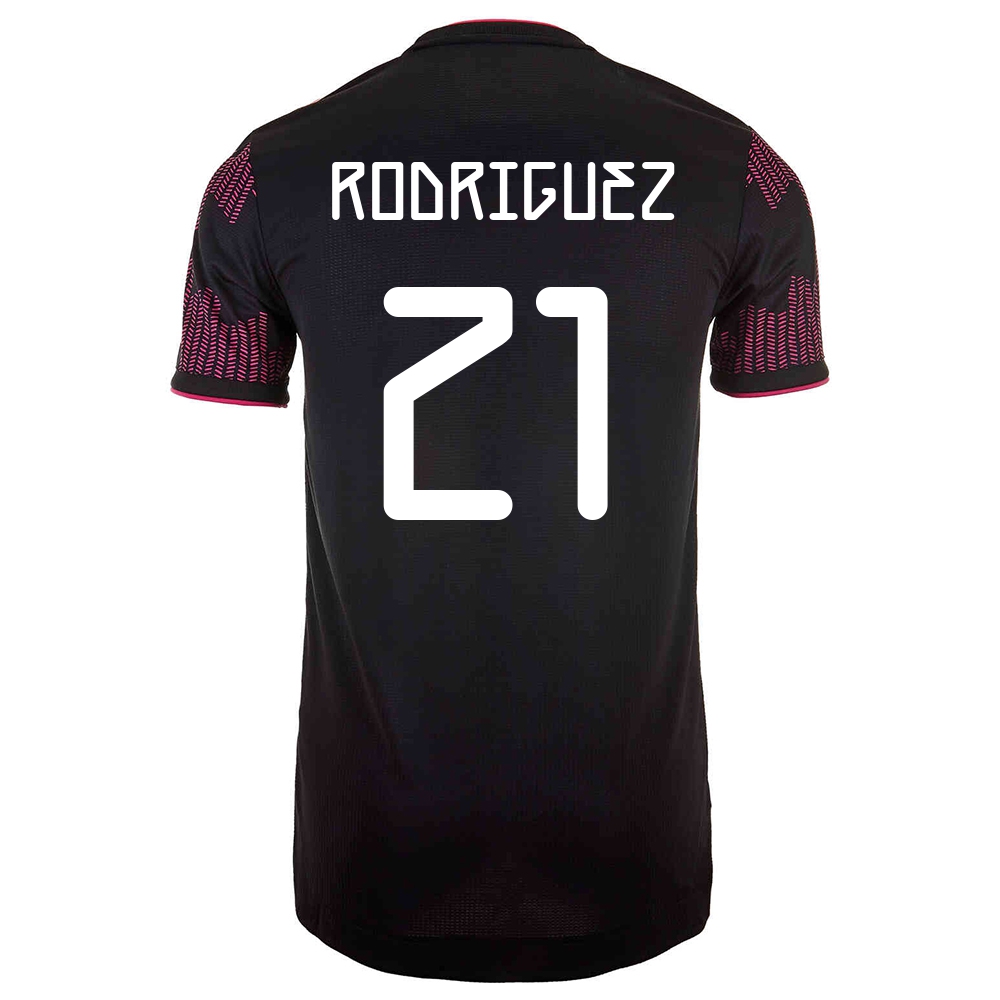 Niño Selección De Fútbol De México Camiseta Luis Rodriguez #21 1ª Equipación Rosa Roja 2021 Chile