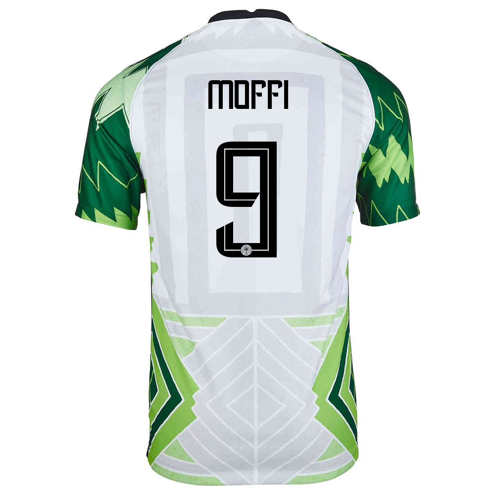 Hombre Selección De Fútbol De Nigeria Camiseta Terem Moffi #9 1ª Equipación Verde Blanco 2021 Chile