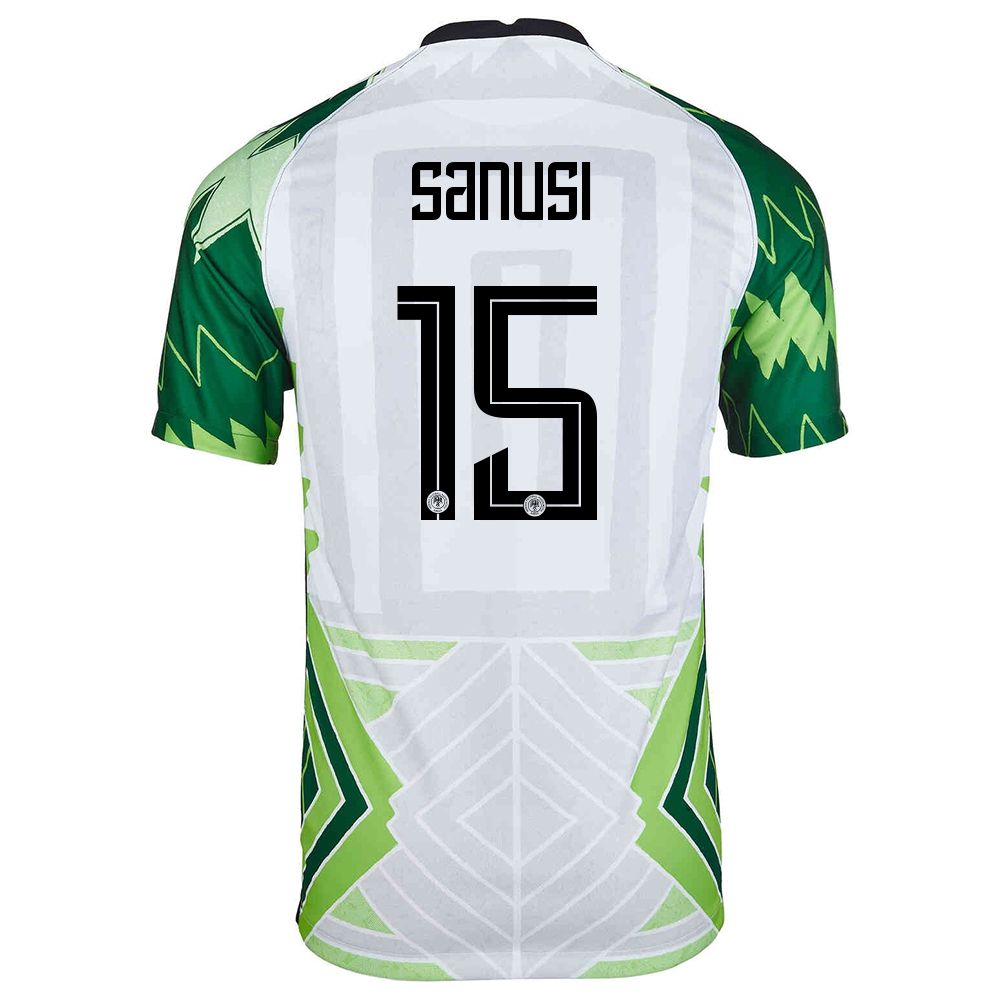 Hombre Selección De Fútbol De Nigeria Camiseta Zaidu Sanusi #15 1ª Equipación Verde Blanco 2021 Chile