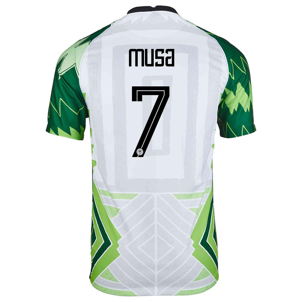 Niño Selección De Fútbol De Nigeria Camiseta Ahmed Musa #7 1ª Equipación Verde Blanco 2021 Chile