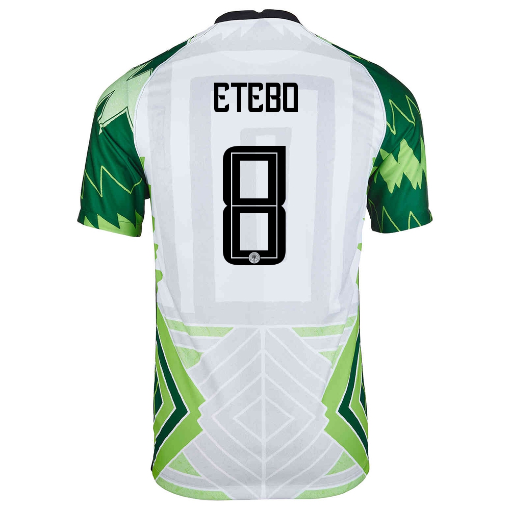 Mujer Selección De Fútbol De Nigeria Camiseta Oghenekaro Etebo #8 1ª Equipación Verde Blanco 2021 Chile