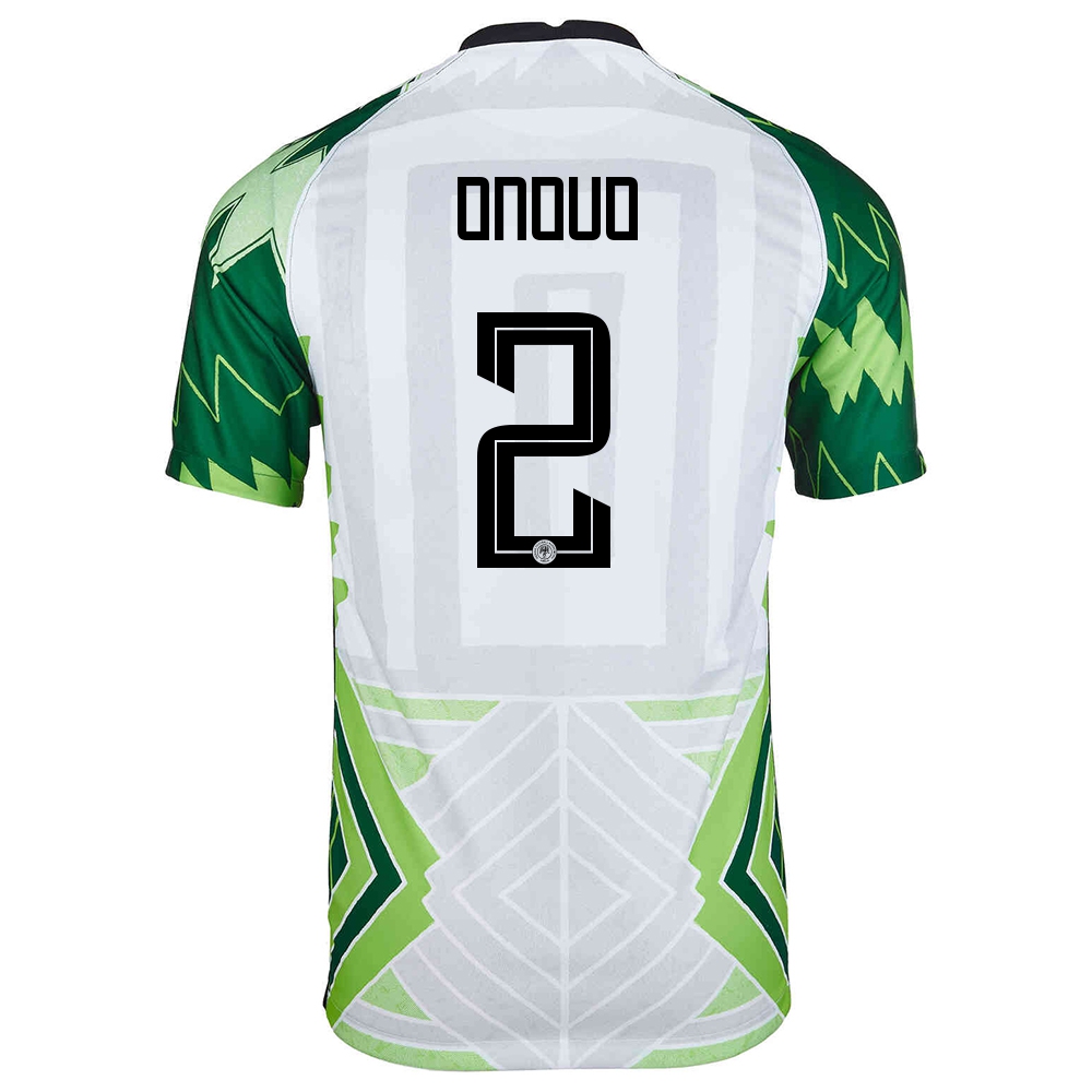 Mujer Selección De Fútbol De Nigeria Camiseta Vincent Onovo #2 1ª Equipación Verde Blanco 2021 Chile