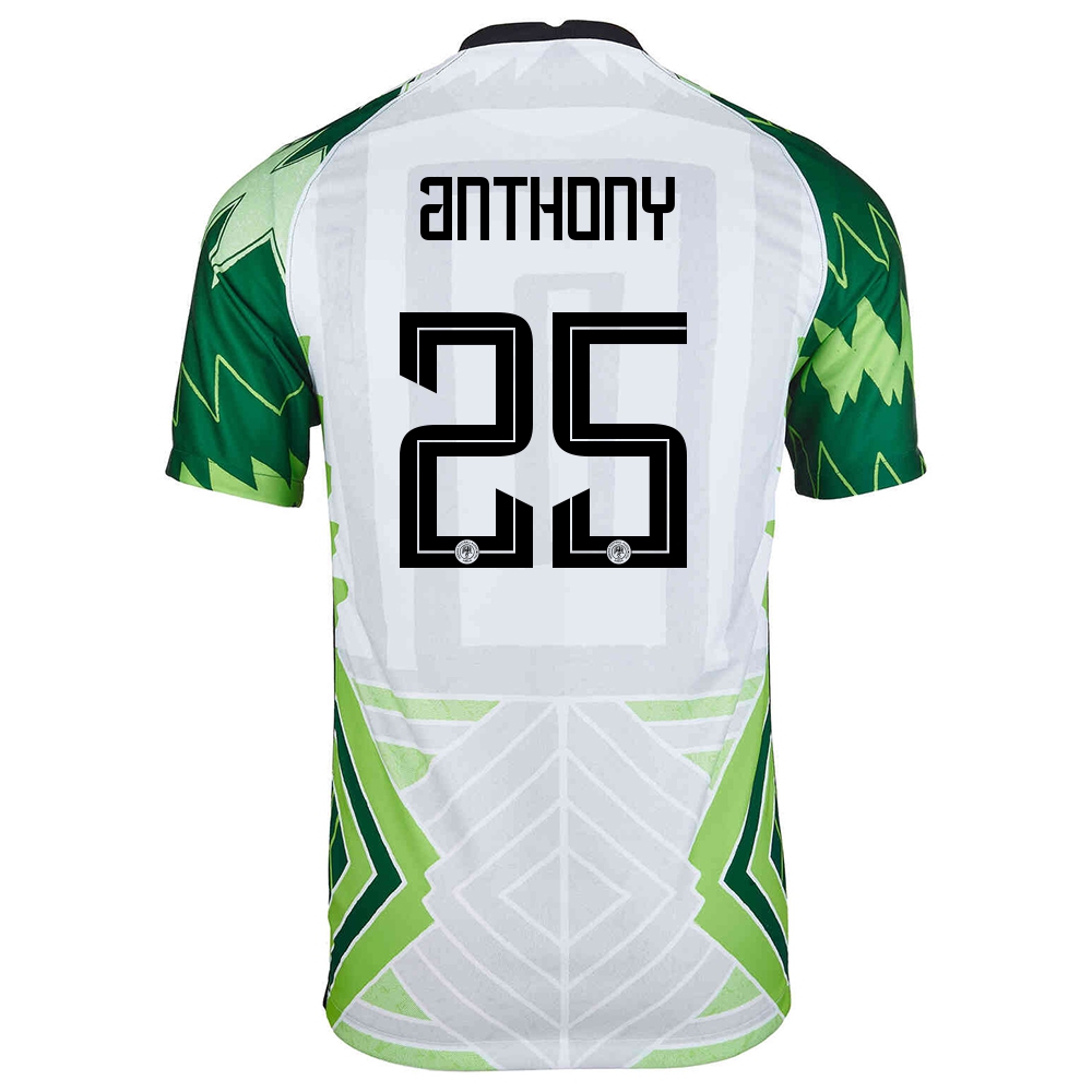 Hombre Selección De Fútbol De Nigeria Camiseta Izuchukwu Anthony #25 1ª Equipación Verde Blanco 2021 Chile