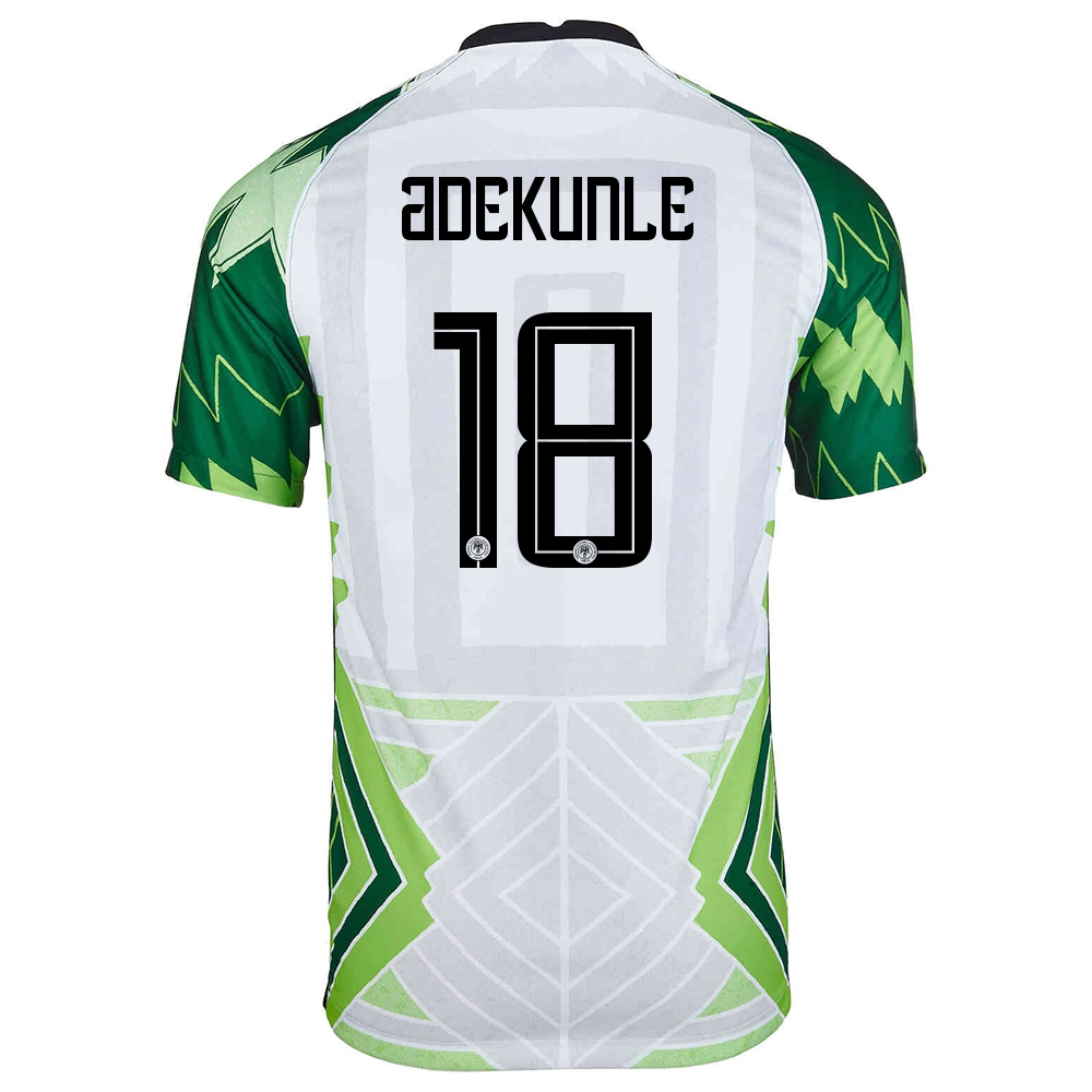 Niño Selección De Fútbol De Nigeria Camiseta Adeleke Adekunle #18 1ª Equipación Verde Blanco 2021 Chile