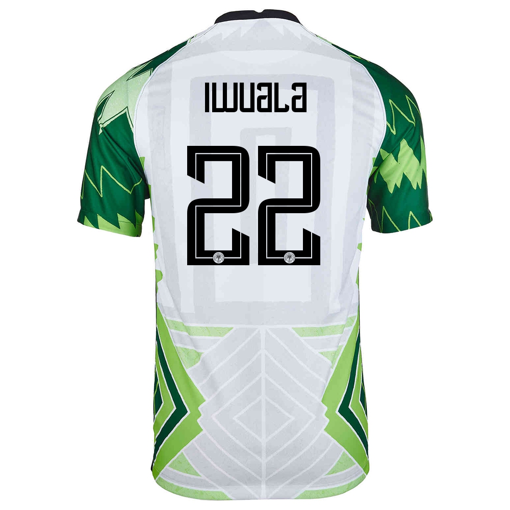 Mujer Selección De Fútbol De Nigeria Camiseta Anayo Iwuala #22 1ª Equipación Verde Blanco 2021 Chile