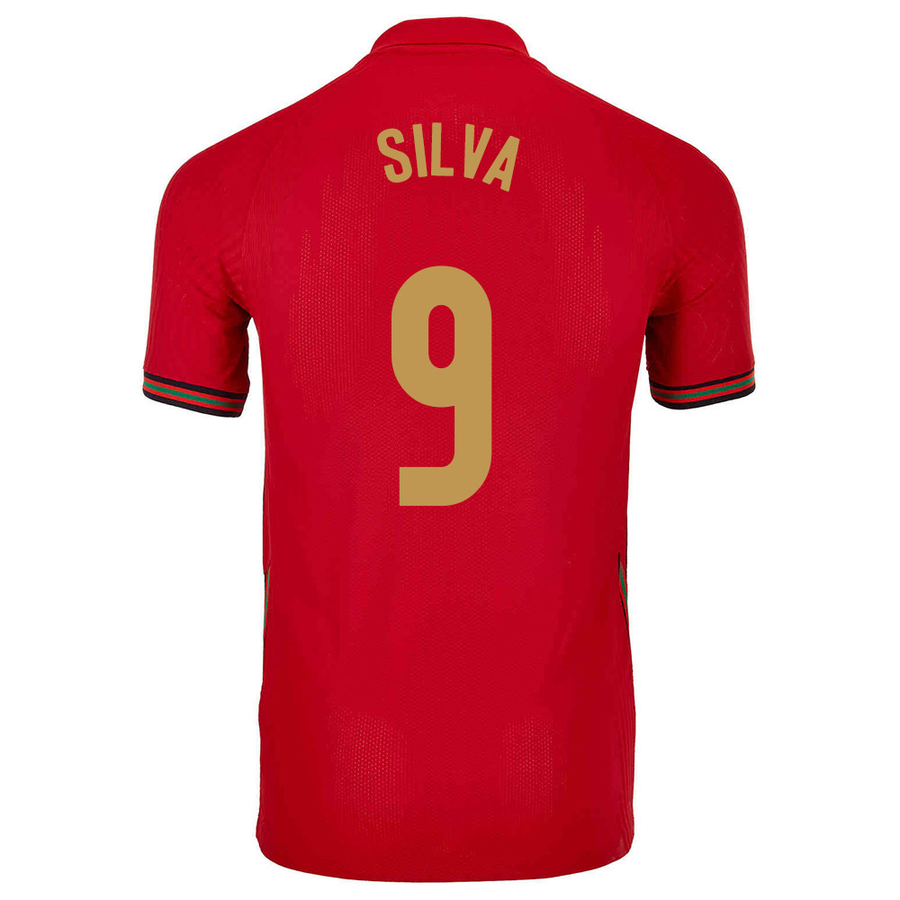 Niño Selección De Fútbol De Portugal Camiseta Andre Silva #9 1ª Equipación Rojo 2021 Chile