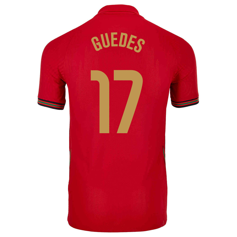 Niño Selección De Fútbol De Portugal Camiseta Goncalo Guedes #17 1ª Equipación Rojo 2021 Chile