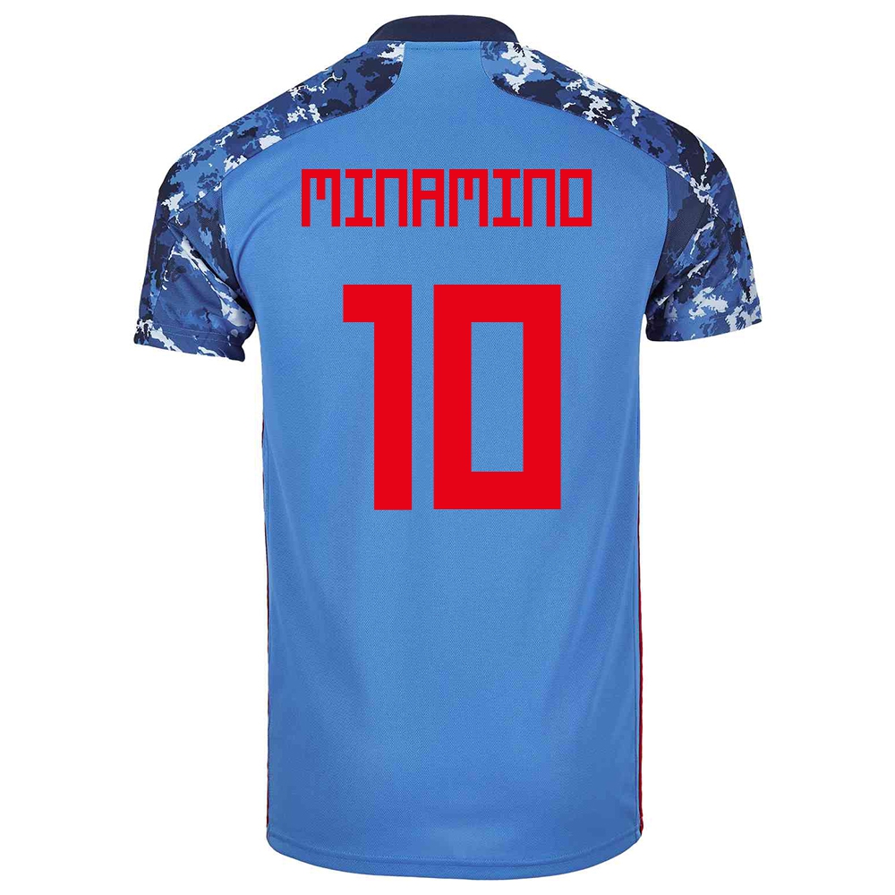 Hombre Selección De Fútbol De Japón Camiseta Takumi Minamino #10 1ª Equipación Azul Oscuro 2021 Chile