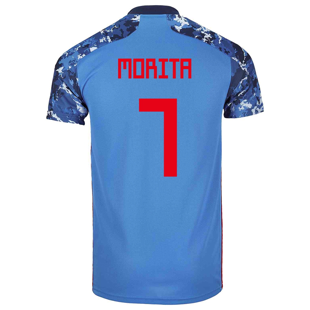 Mujer Selección De Fútbol De Japón Camiseta Hidemasa Morita #7 1ª Equipación Azul Oscuro 2021 Chile