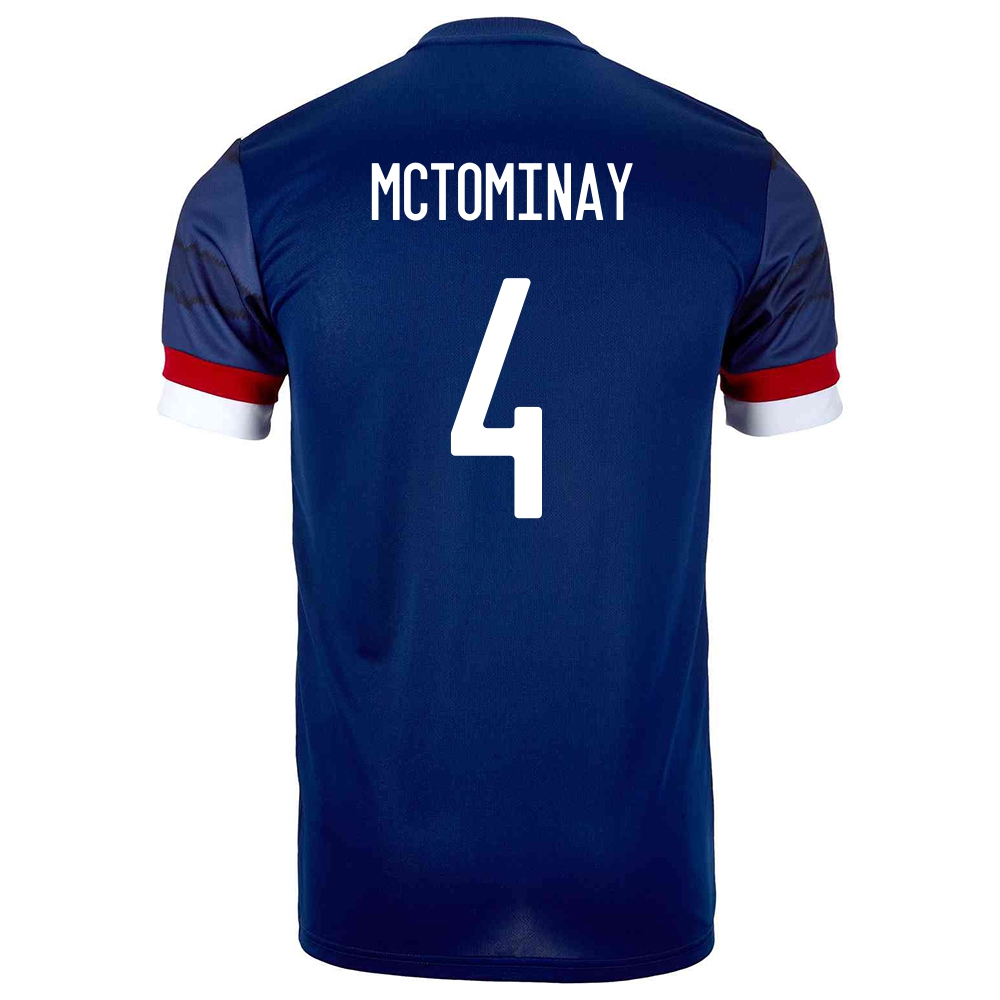 Niño Selección De Fútbol De Escocia Camiseta Scott Mctominay #4 1ª Equipación Azul Oscuro 2021 Chile