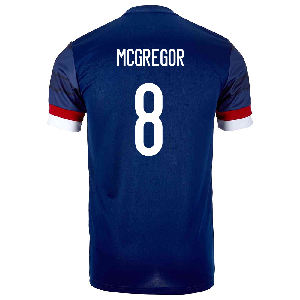 Niño Selección De Fútbol De Escocia Camiseta Callum Mcgregor #8 1ª Equipación Azul Oscuro 2021 Chile
