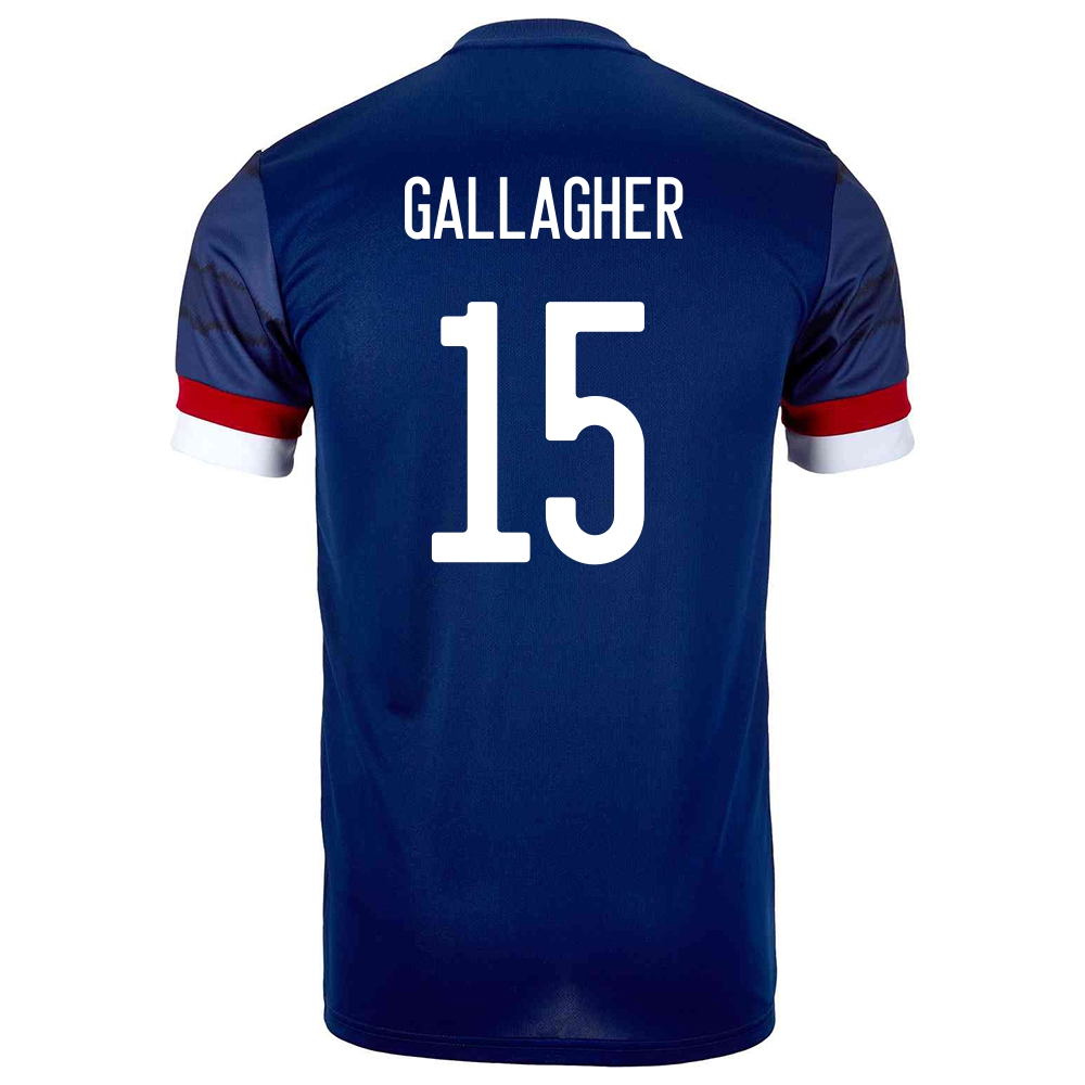 Hombre Selección De Fútbol De Escocia Camiseta Declan Gallagher #15 1ª Equipación Azul Oscuro 2021 Chile