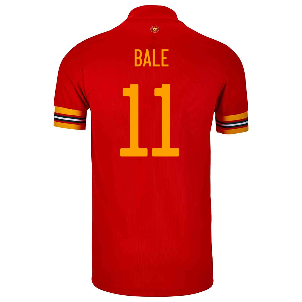 Niño Selección De Fútbol De Gales Camiseta Gareth Bale #11 1ª Equipación Rojo 2021 Chile