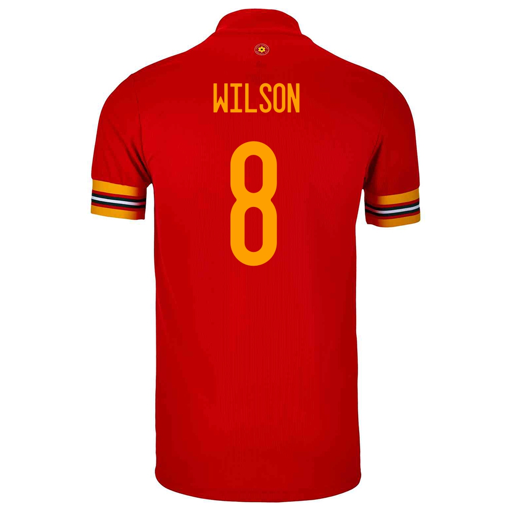 Niño Selección De Fútbol De Gales Camiseta Harry Wilson #8 1ª Equipación Rojo 2021 Chile