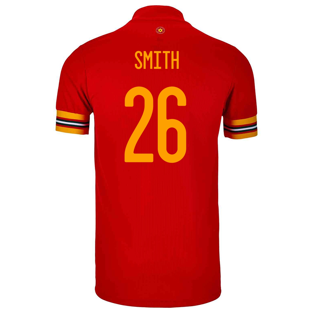 Niño Selección De Fútbol De Gales Camiseta Matt Smith #26 1ª Equipación Rojo 2021 Chile