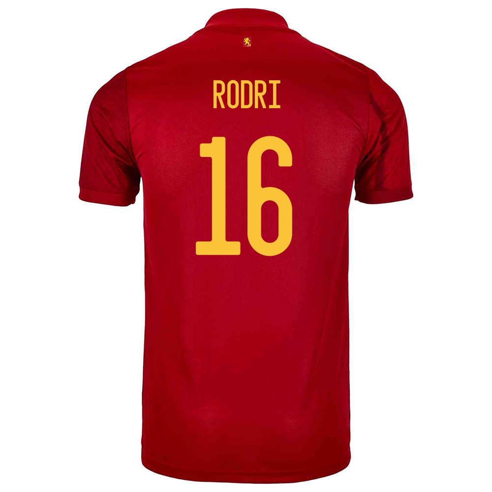 Mujer Selección De Fútbol De España Camiseta Rodri #16 1ª Equipación Rojo 2021 Chile