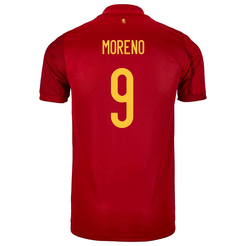 Mujer Selección De Fútbol De España Camiseta Gerard Moreno #9 1ª Equipación Rojo 2021 Chile