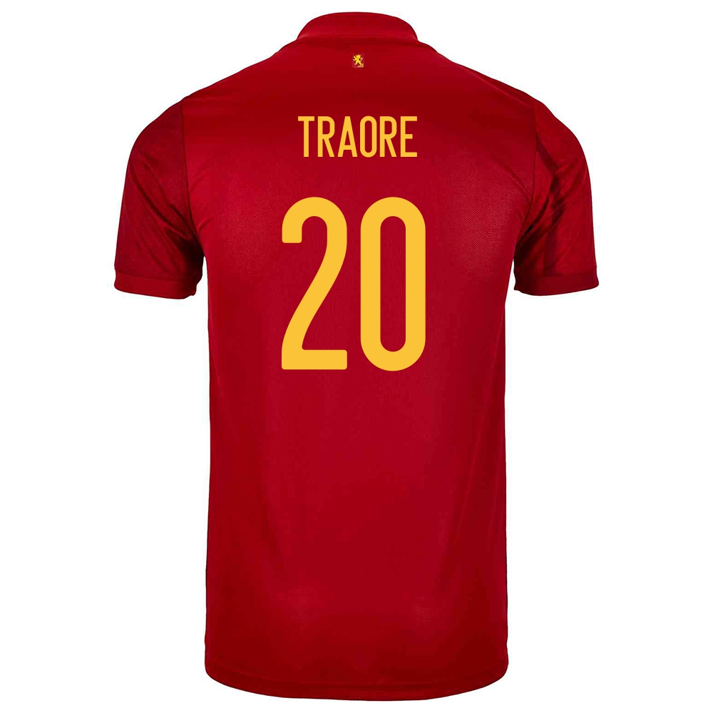Niño Selección De Fútbol De España Camiseta Adama Traore #20 1ª Equipación Rojo 2021 Chile