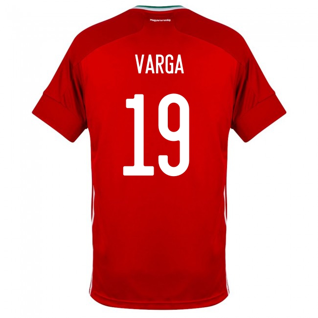 Mujer Selección De Fútbol De Hungría Camiseta Kevin Varga #19 1ª Equipación Rojo 2021 Chile