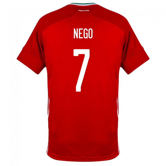 Niño Selección De Fútbol De Hungría Camiseta Loïc Nego #7 1ª Equipación Rojo 2021 Chile
