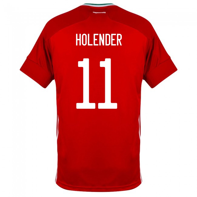 Mujer Selección De Fútbol De Hungría Camiseta Filip Holender #11 1ª Equipación Rojo 2021 Chile