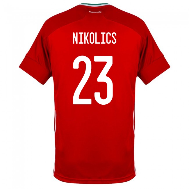 Mujer Selección De Fútbol De Hungría Camiseta Nemanja Nikolics #23 1ª Equipación Rojo 2021 Chile