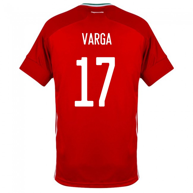 Mujer Selección De Fútbol De Hungría Camiseta Roland Varga #17 1ª Equipación Rojo 2021 Chile