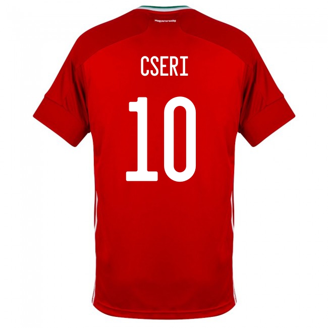 Niño Selección De Fútbol De Hungría Camiseta Tamas Cseri #10 1ª Equipación Rojo 2021 Chile