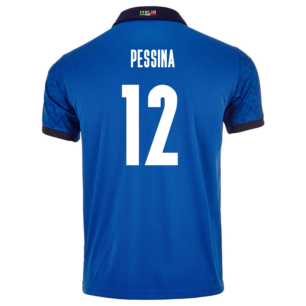 Mujer Selección de fútbol de Italia Camiseta Matteo Pessina #12 1ª Equipación Azul 2021 Chile