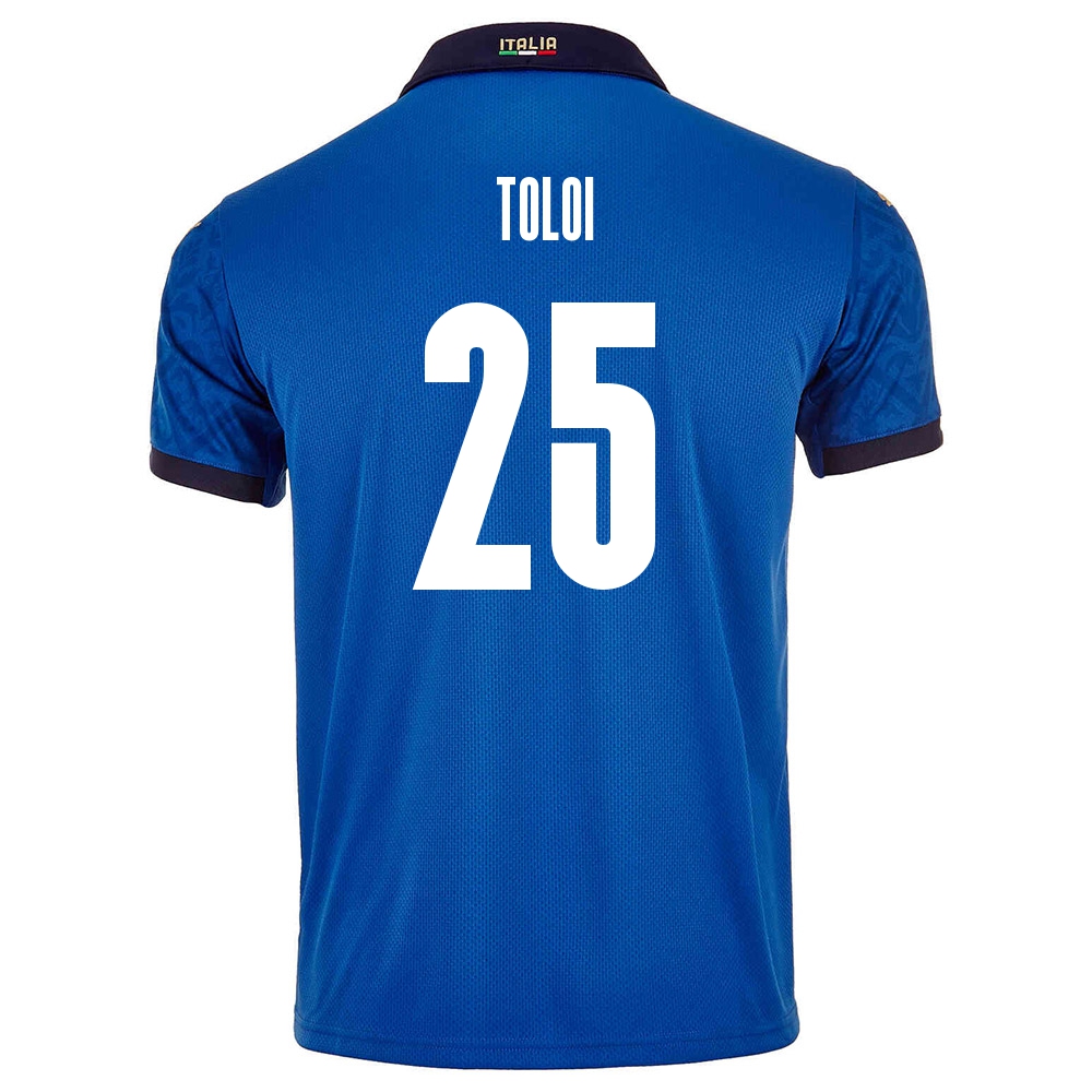 Mujer Selección de fútbol de Italia Camiseta Rafael Toloi #25 1ª Equipación Azul 2021 Chile