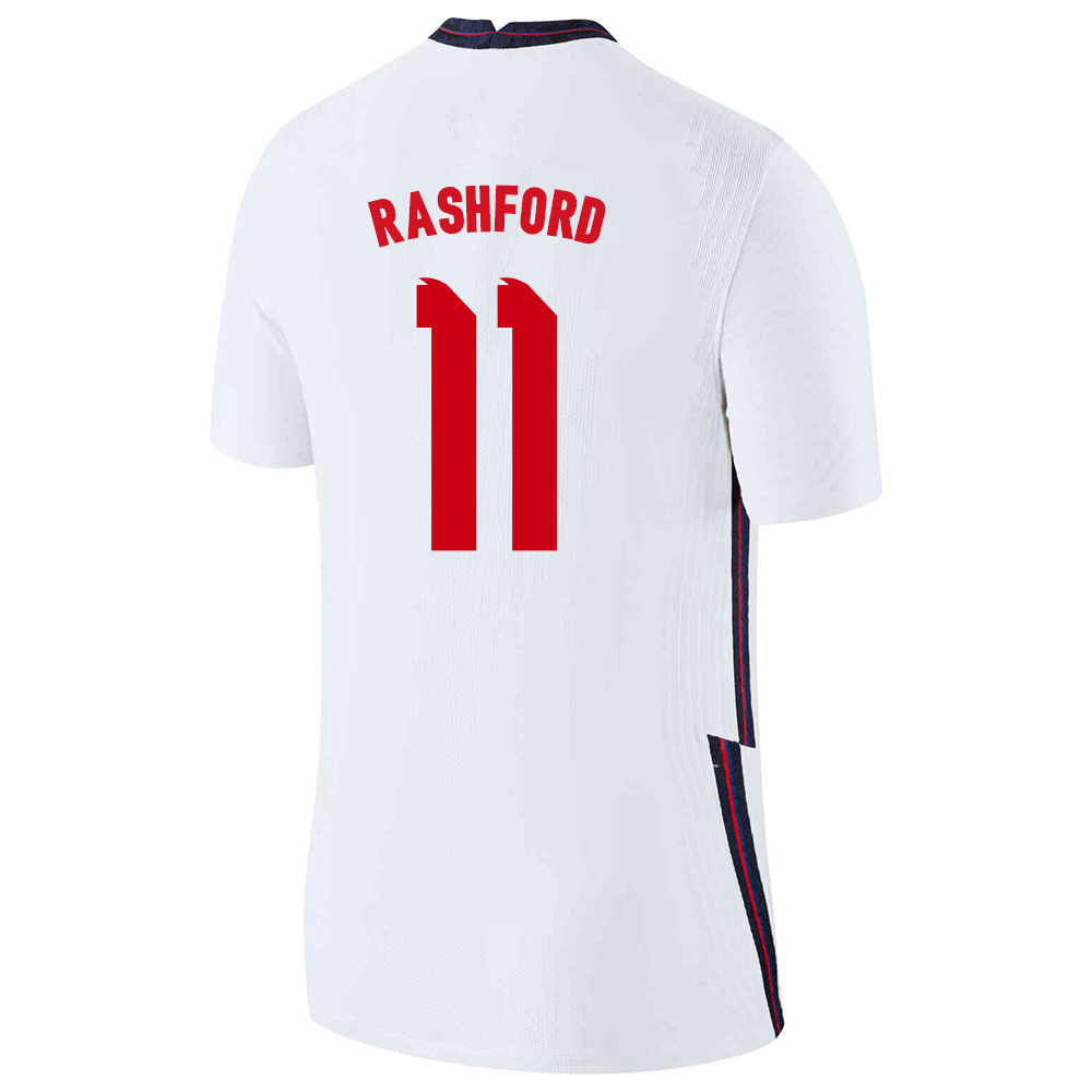 Mujer Selección de fútbol de Inglaterra Camiseta Marcus Rashford #11 1ª Equipación Blanco 2021 Chile