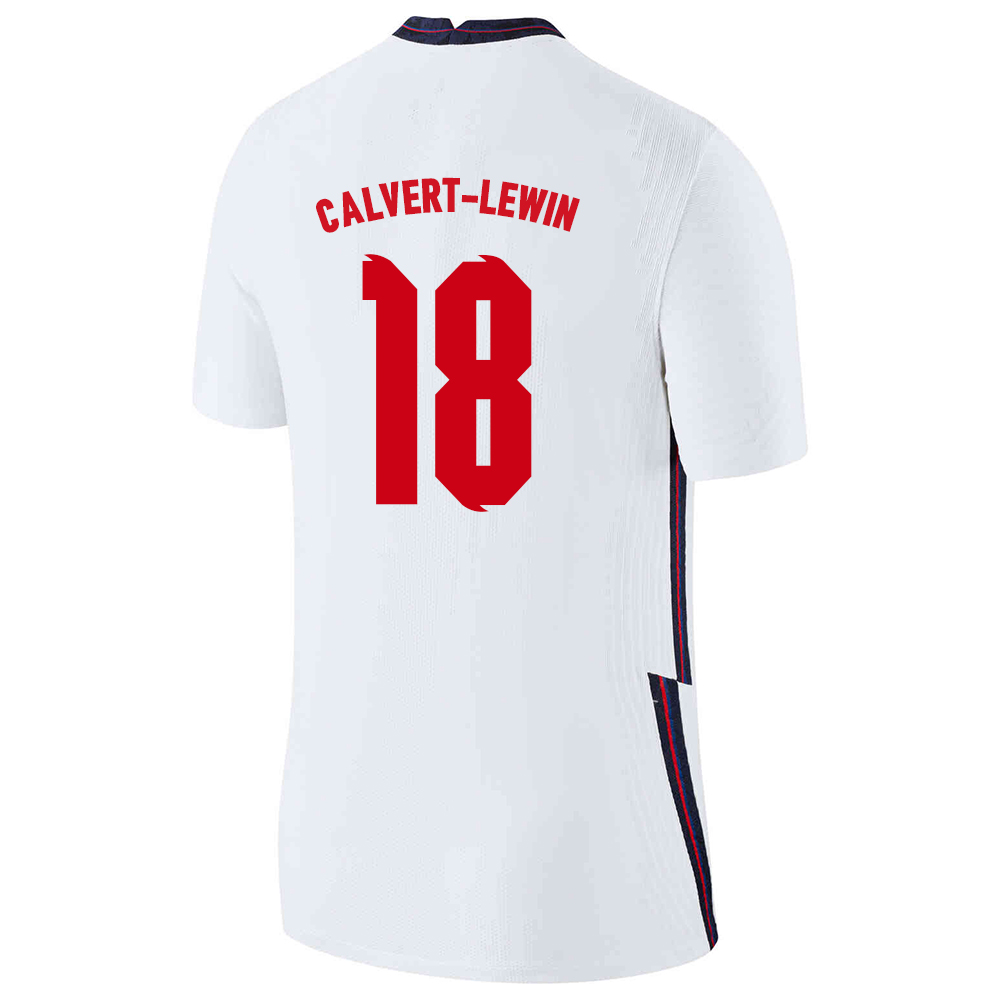 Mujer Selección de fútbol de Inglaterra Camiseta Dominic Calvert-Lewin #18 1ª Equipación Blanco 2021 Chile